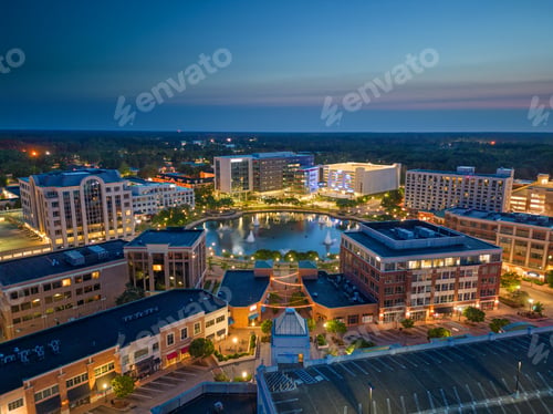 Preview: Newport News, Virginia, USA City Center From Above