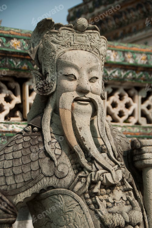 Preview: Statue in the Wat Arun temple or the Temple of Dawn, Bangkok, Thailand