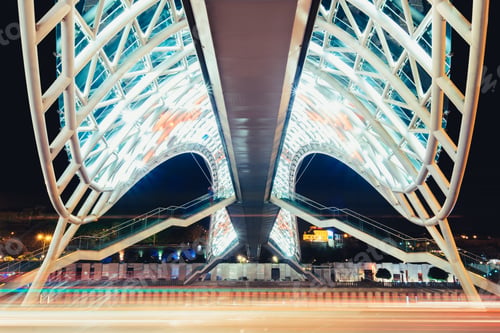 Preview: Detail view of Peace bridge in Tbilisi, Georgia