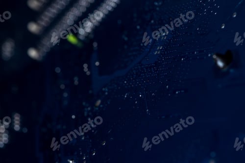 Preview: selective focus of computer motherboard elements