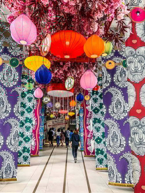 Preview: Colourful lanterns adorn the walkway of Gaysorn Village in Bangkok.