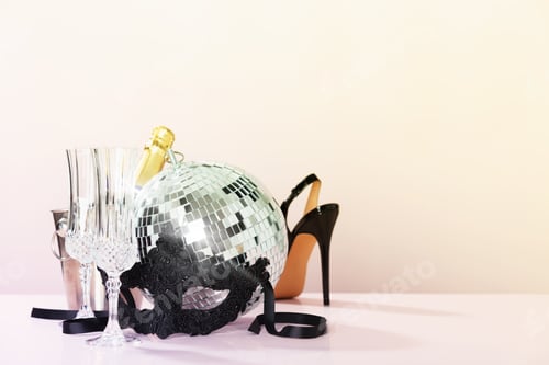 Preview: Party time concept. Christmas, Carnival, masquerade