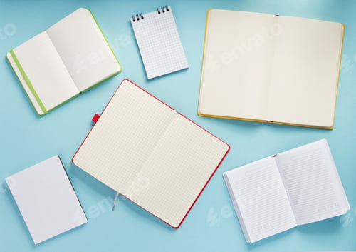 Preview: open notebook at abstract background