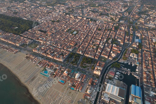 Preview: Aerial view of the city of Viareggio Italy