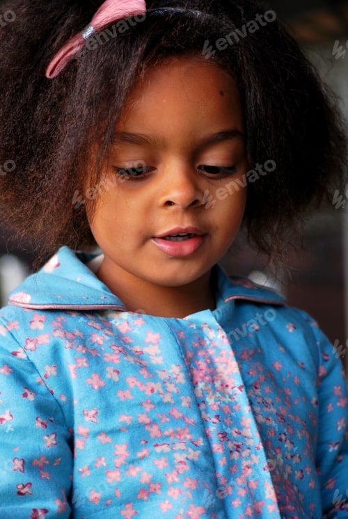 Preview: Portrait of a young girl of mixed race