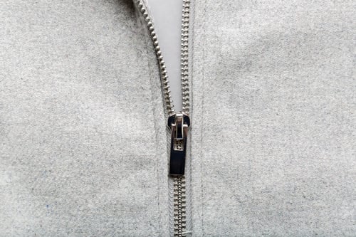Preview: Zip on woolen fabric