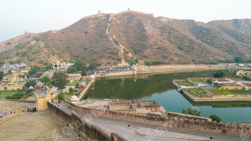 Preview: Majestic Amber Fort near Jaipur, Rajasthan, India during daylight