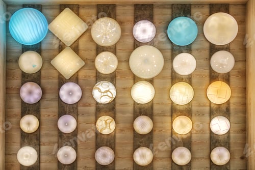 Preview: Abstract texture background from lamp on the wall.