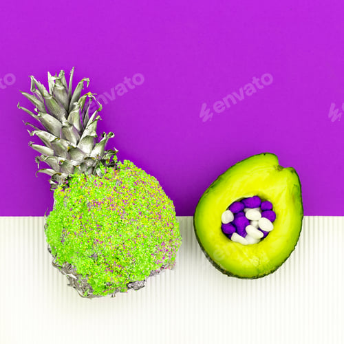 Preview: Avocado and pineapple Art Minimal design
