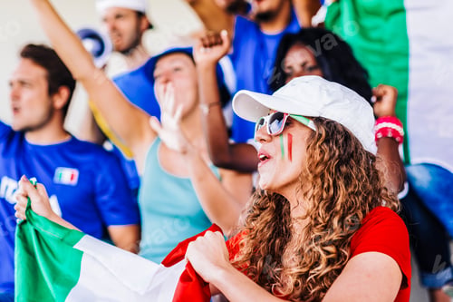 Preview: Supporters from Italy at stadium watching the match