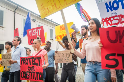 Preview: Activists demonstrating against social issues