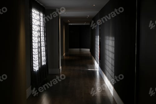 Preview: Interior of empty corridor in modern apartment