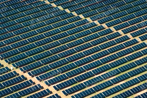 Preview: Aerial view of large sustainable electrical power plant