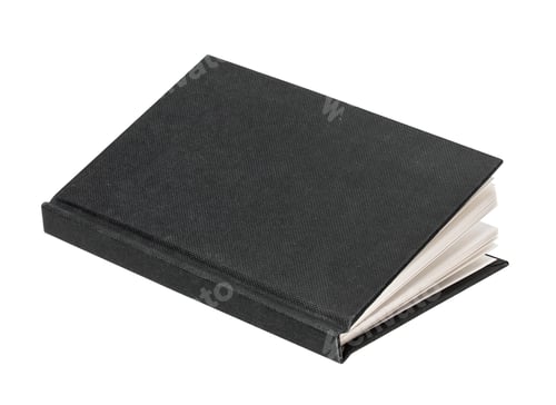 Preview: Black book isolated on white background