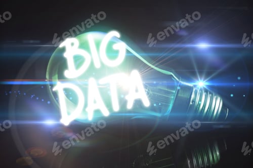 Preview: Big Data Against Glowing Light Bulb