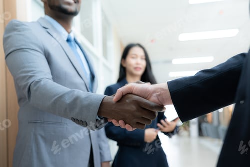 Preview: Handshake shows cooperation, achievements, congratulations or even greetings