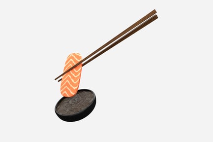 Preview: Soy Sauce and Sashimi 3D Illustration