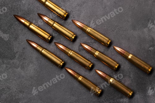 Preview: Bullets on gray background
