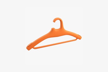 Preview: Curved orange plastic hanger
