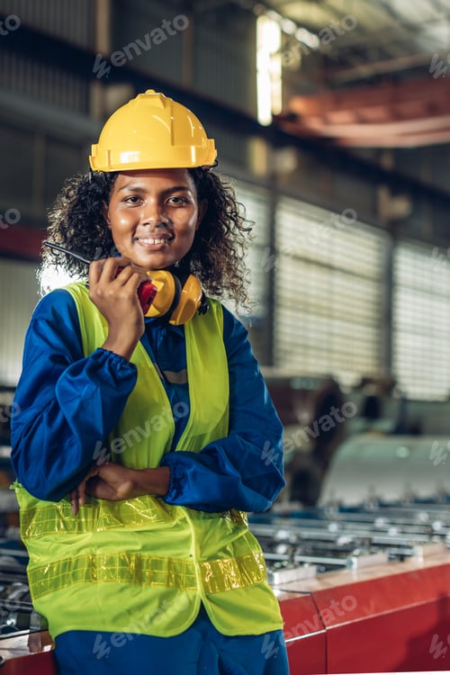 Preview: Foreman or worker work at factory site check up machine or products in site.