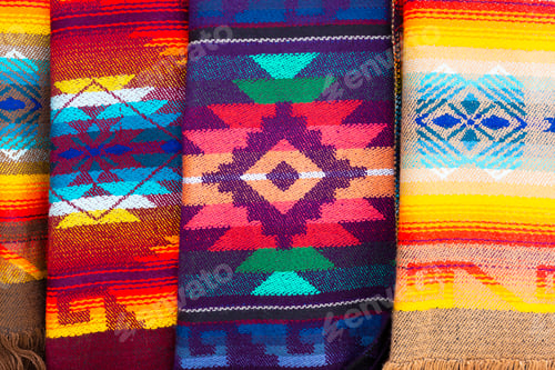Preview: Group of ponchos in the traditional market of Colombia