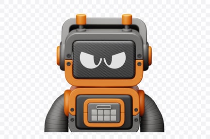 Vista previa: Monitor retro de avatar de robot futurista