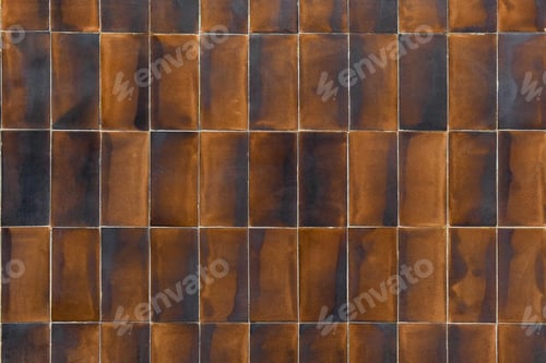 Preview: Old brown ceramic tiles with a gradient.