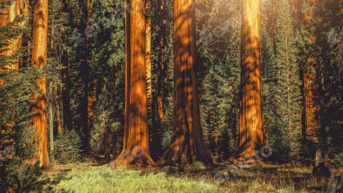 Preview: Giant Sequoia Trees Woodland Panoramic