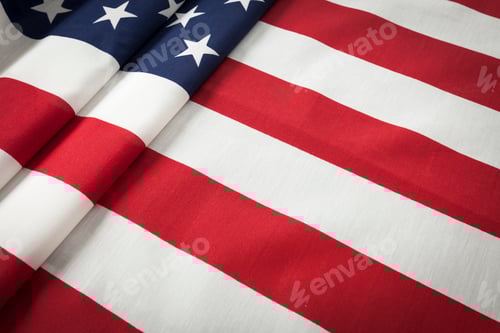 Preview: Striped American Flag with Stars and Stripes