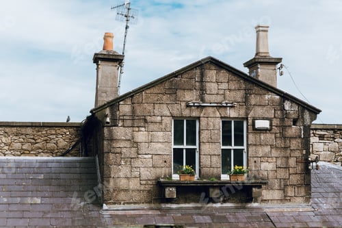 Preview: Old British Building with Chimneys