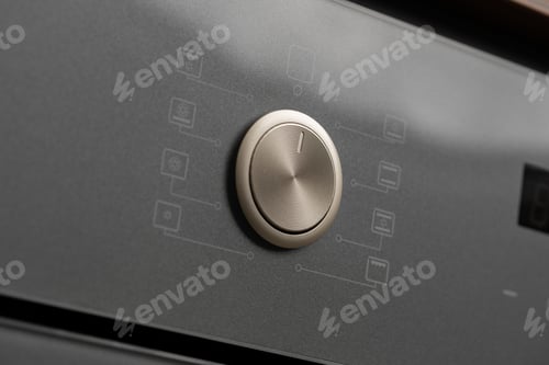 Preview: Modern oven mode control button close up