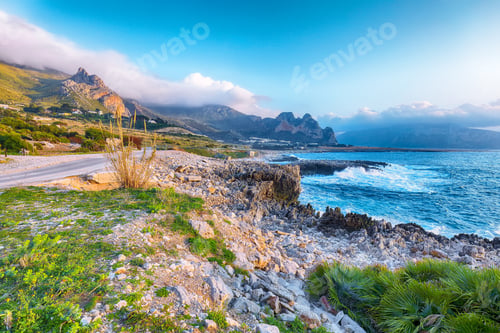 Preview: Superb seascape of Isolidda Beach near San Vito cape.