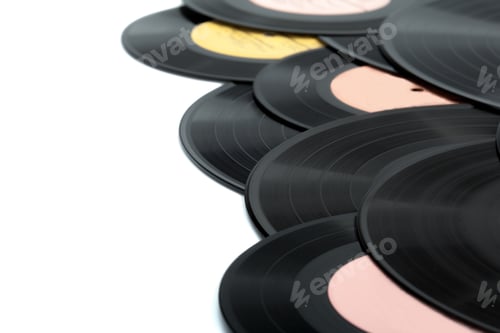 Preview: Vinyl discs isolated on white