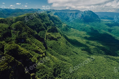Preview: Espraiado canyons in Santa Catarina, Brazil. Mountain landscape, drone view