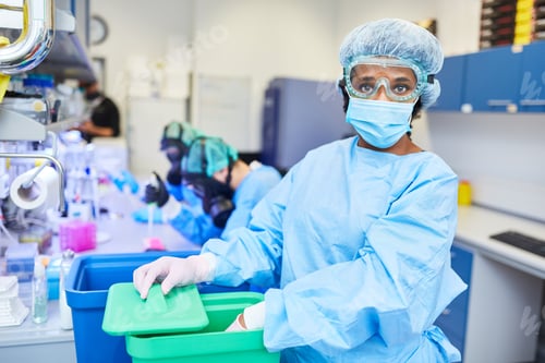 Preview: Research Team With Woman Works In Laboratory On Covid-19 Vaccine In Coronavirus Pandemic