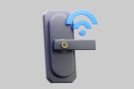 Preview: Smart lock with wifi symbol