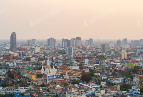 Preview: Bangkok Downtown. Thailand. Financial district and business in urban city in Asia.