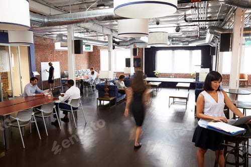 Preview: Interior Of Busy Design Office With Staff