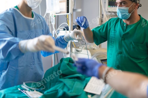 Preview: Medical team preparing instruments for a surgical procedure