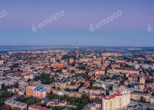 Preview: Tv tower in Ivano Frankivsk at sunrise