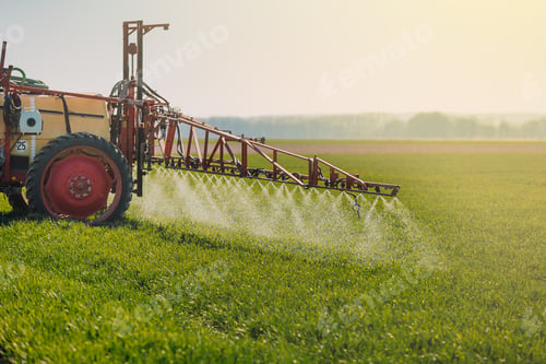 Preview: Tractor Spraying Herbicides on Field Agriculture
