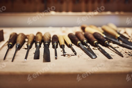 Preview: Its all about having the right tools. Cropped shot of the inside of a craftsmans workshop.