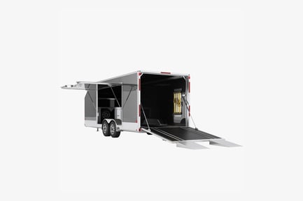 Preview: Enclosed Car Hauler Trailer with Ramp Access