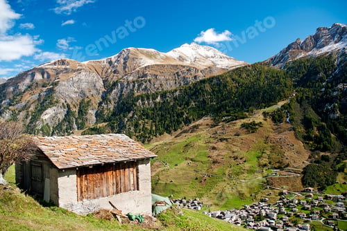 Preview: vals village in switzerland alps