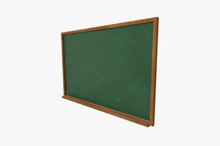 Preview: Rectangular green chalkboard with wooden frame