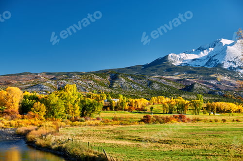 Preview: Mount Sopris autumn landscape in Colorado