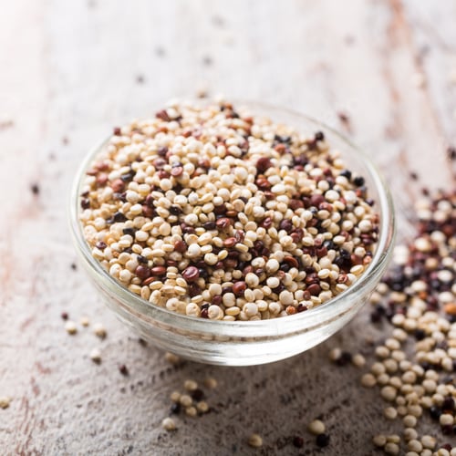 Preview: Pile of mixed raw quinoa