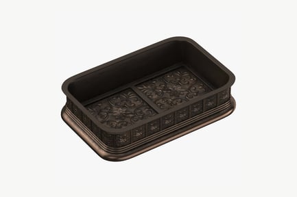 Preview: Ornate Soap Dish with Floral Relief
