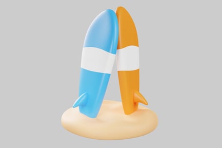 Preview: Surfboards blue and orange