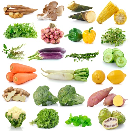 Preview: set of vegetable isolated on white background